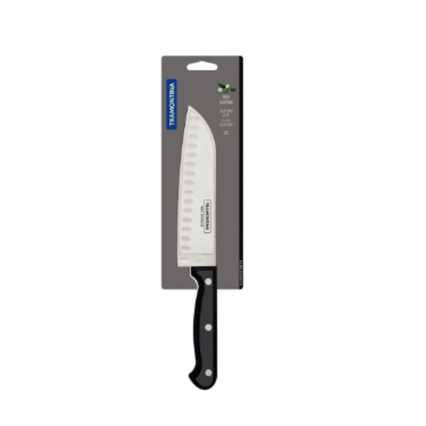 Aramco Imports 23868107 7" Santoku Knife black handle