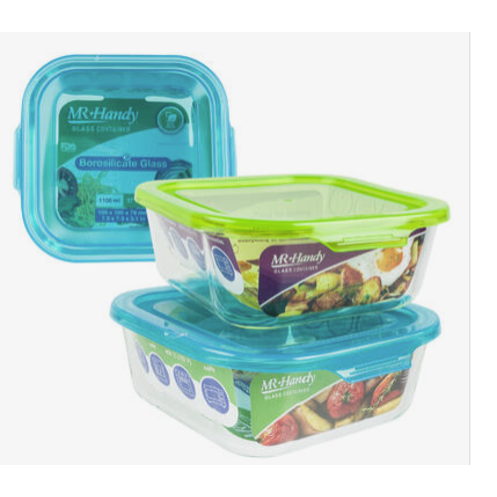 FOUR SEASONS 63689 FS Square Glass Container 37oz