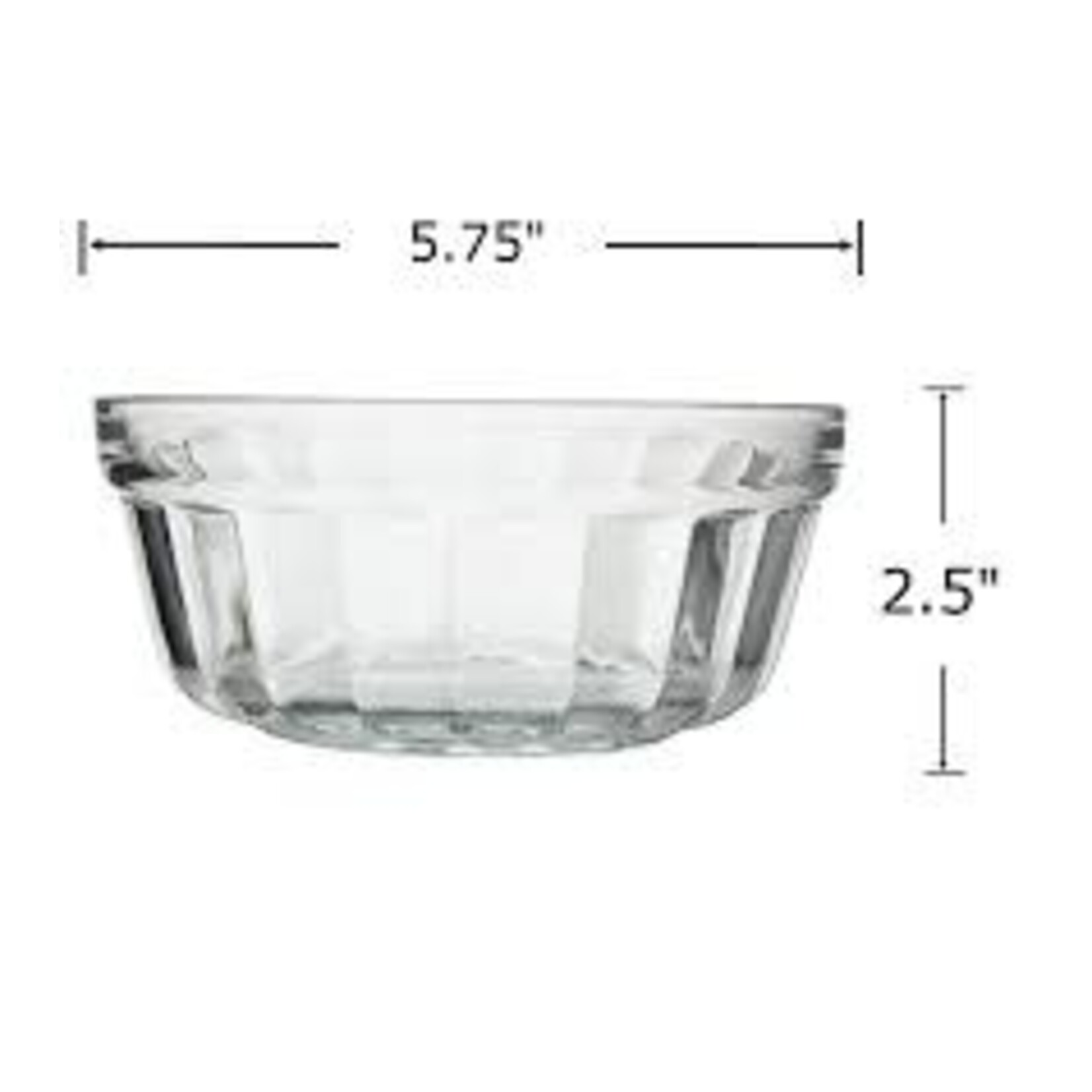 TOV LEV Special order GB5445 Tov 6" glass bowl 24/case