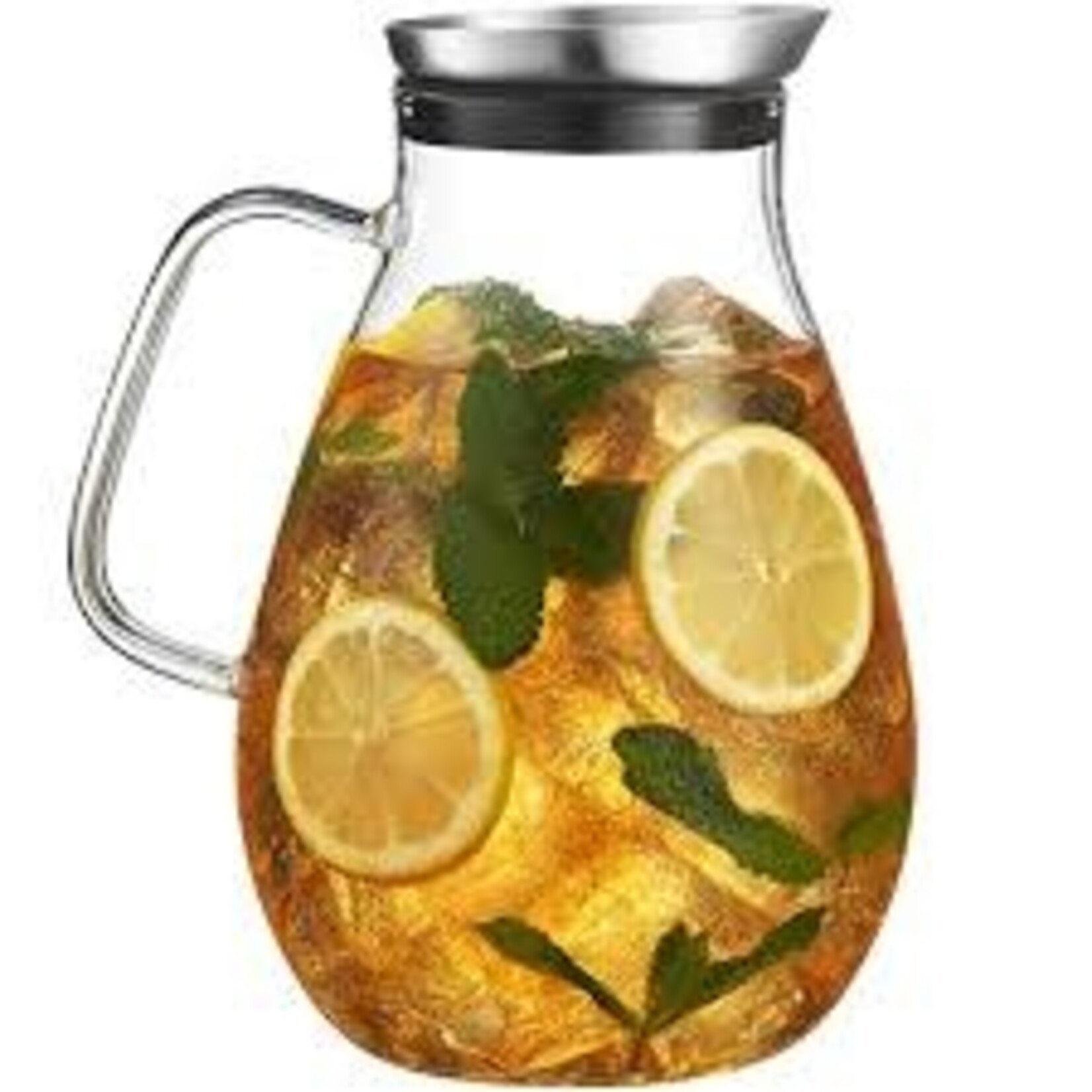 kadra MK-84PITCH Kadra 84 oz glass pitcher s/s lid hot & cold