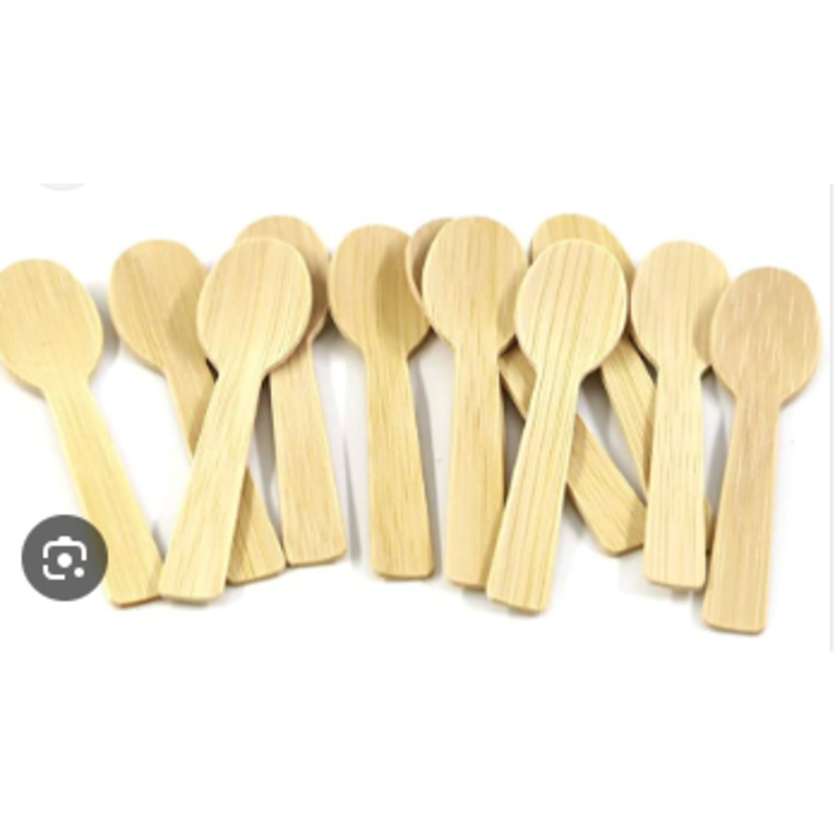 Eko future Eko mini spoon  3.75" round  bamboo 100 ct