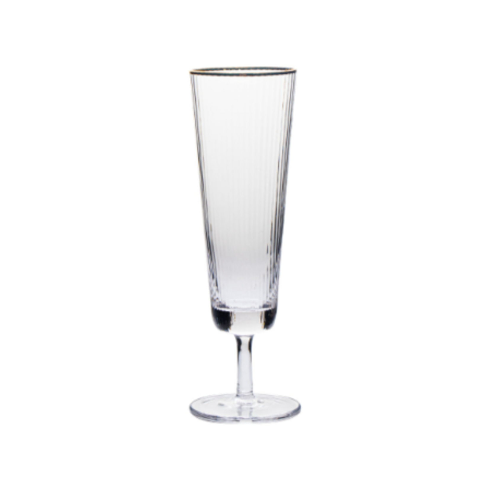 kadra VD-3008-OGR Kadra 8 oz champagne flute gold rim