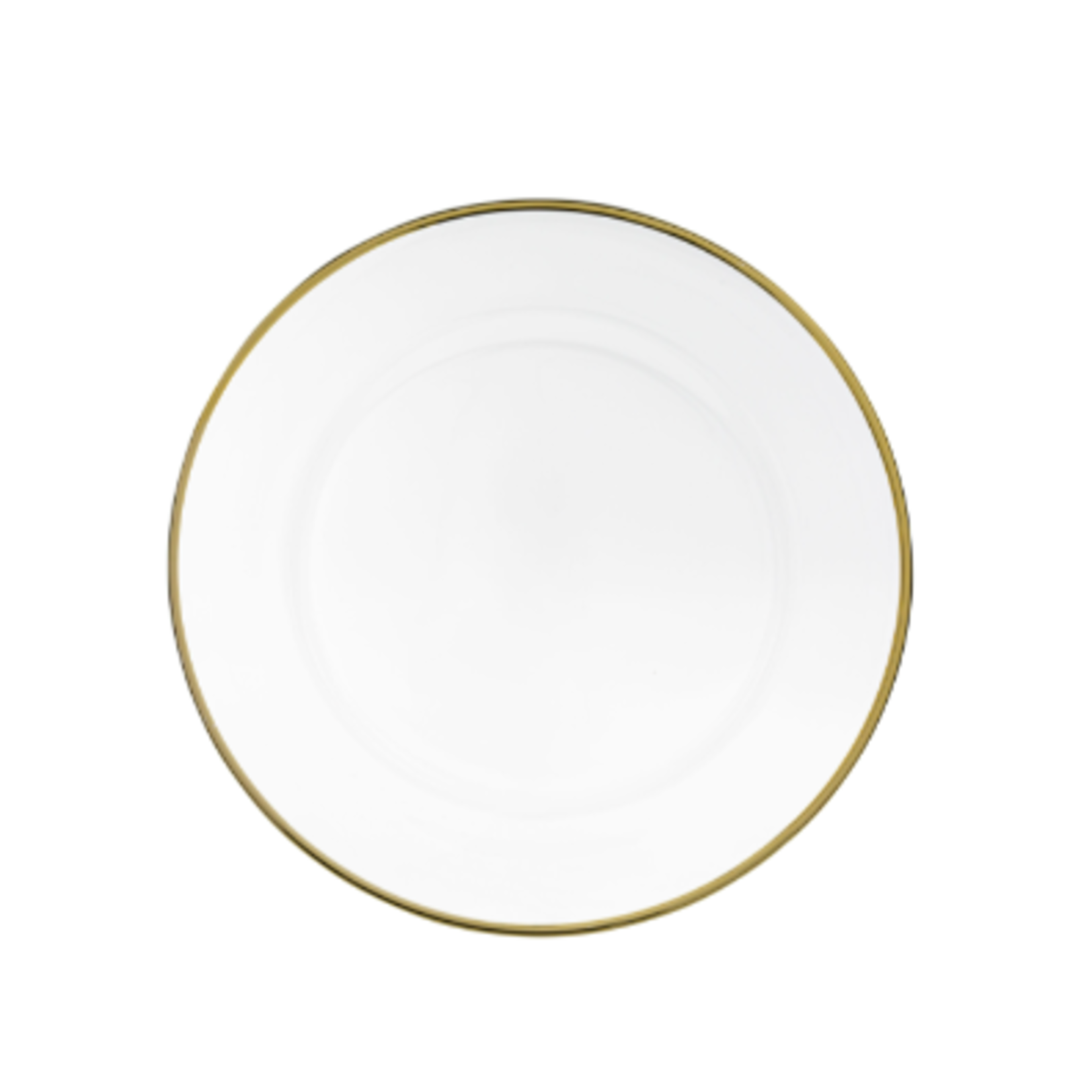 kadra VD-1301-G Kadra Vikko 13" Glass Charger Plate Gold Rim