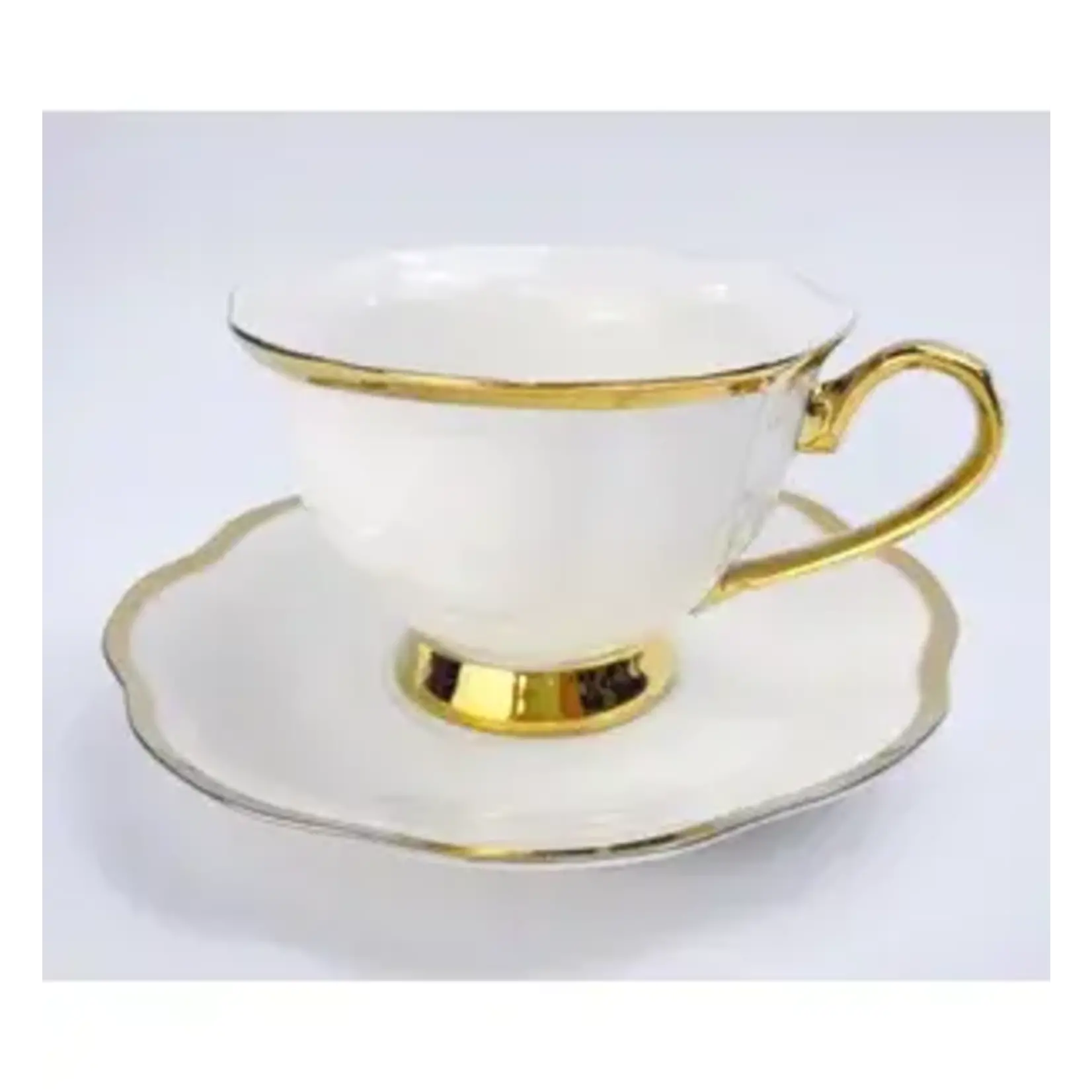 Prestige Special order PH-TC71 Prestige 12 pc espresso c&s  bone china oz gold rim