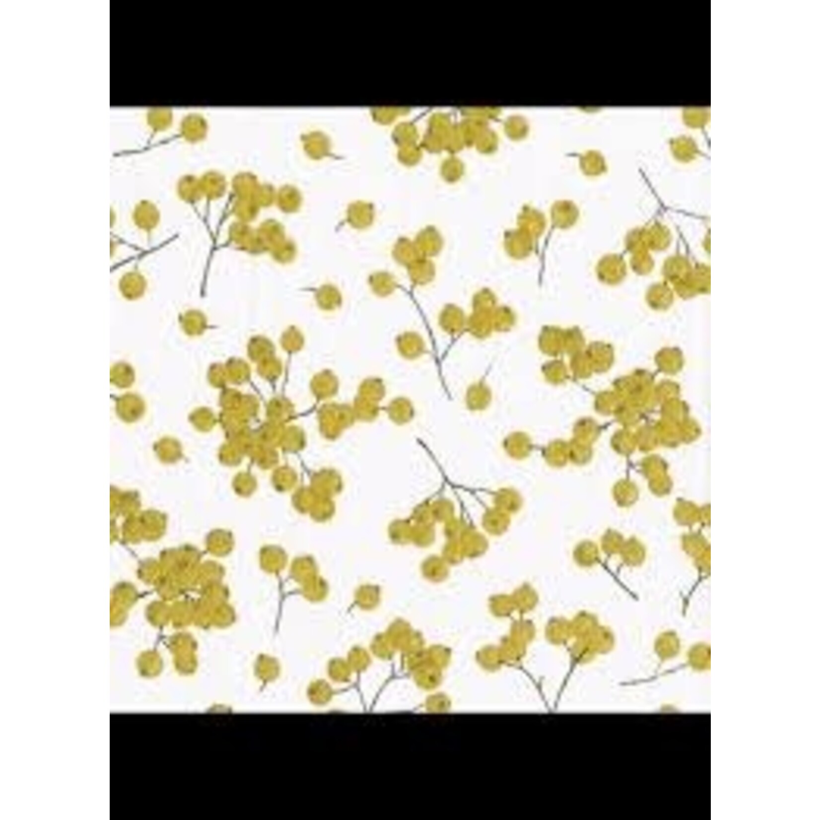 Caspari 14101C Caspari Berry gathering  ivory cocktail Napkin