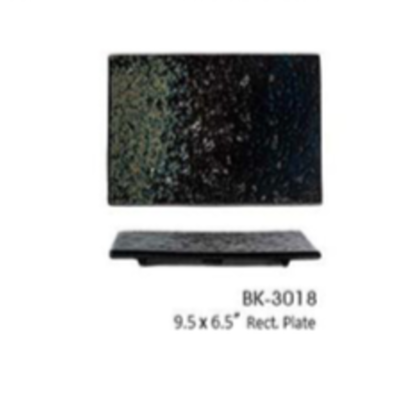 Palate and Plate BK-3018 9.5 x 6.5 rect" plate flat  Seastone  12/case