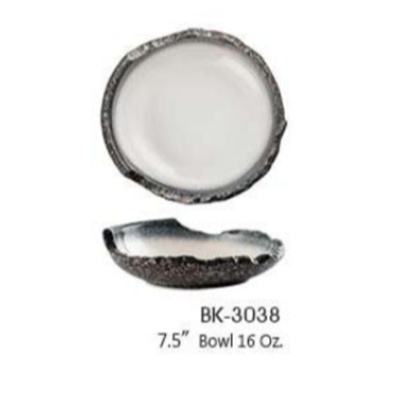 Palate and Plate BK-3038 7.5" bowl SeaCRUST 16 oz  12/case