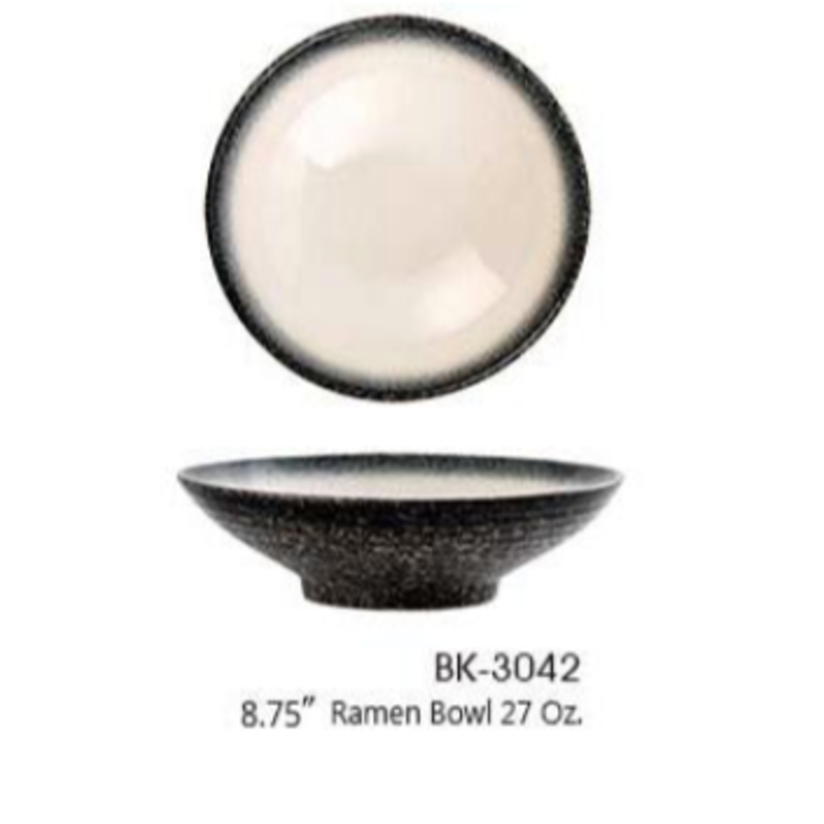Palate and Plate BK-3042 8.75 ramen bowl SeaCRUST 27 oz  12/case