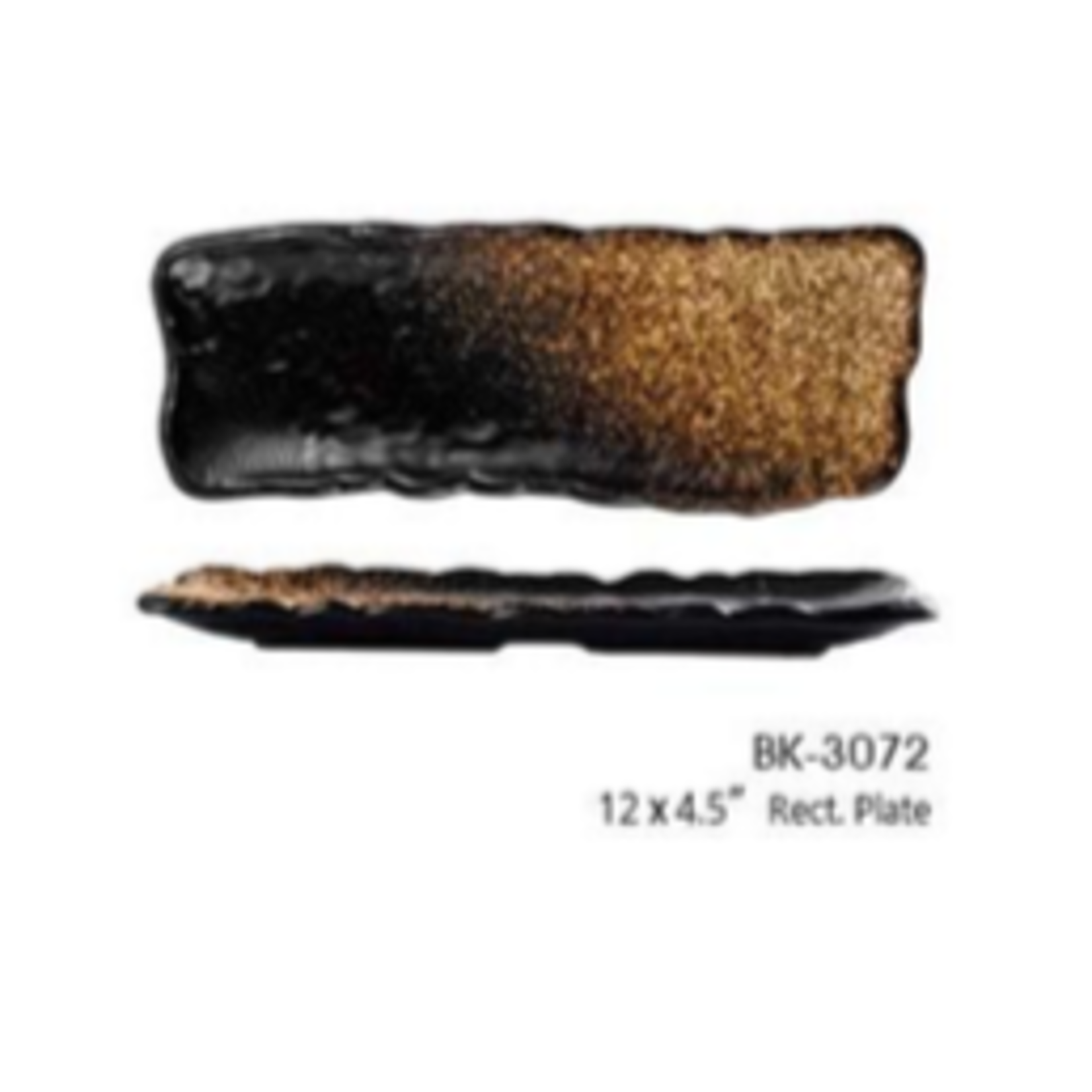 Palate and Plate Bk-3072 12.5 x 4.5" rect plate  EARTH 12/case