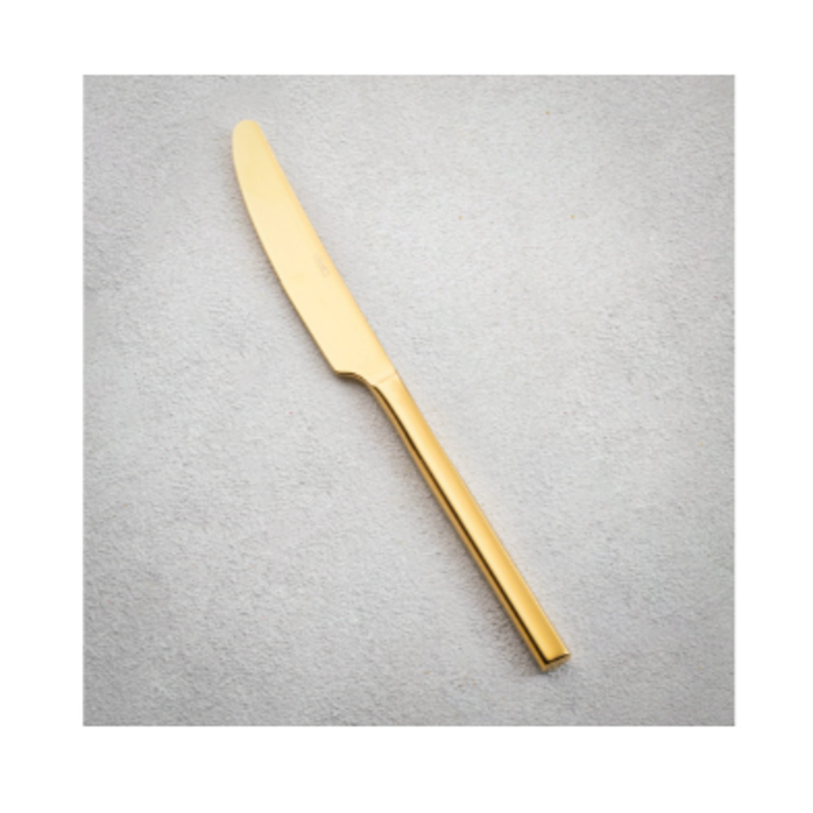 kadra VC-162-KN  Vikko square  gold dinner knife 18/10  12/box