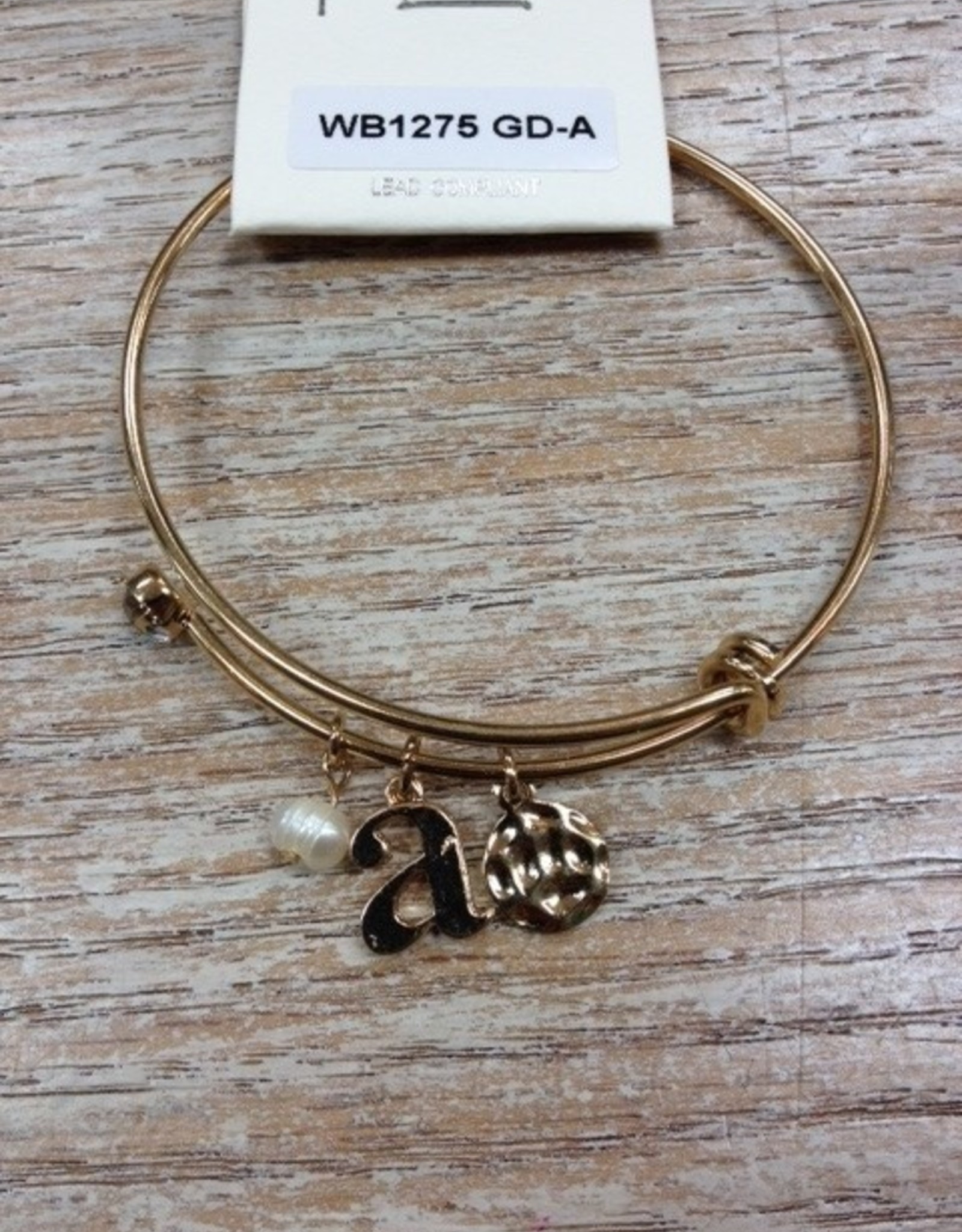 Jewelry Initial Gold Charm Bracelet