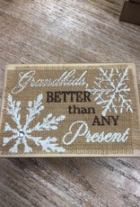 Decor Christmas Burlap Block