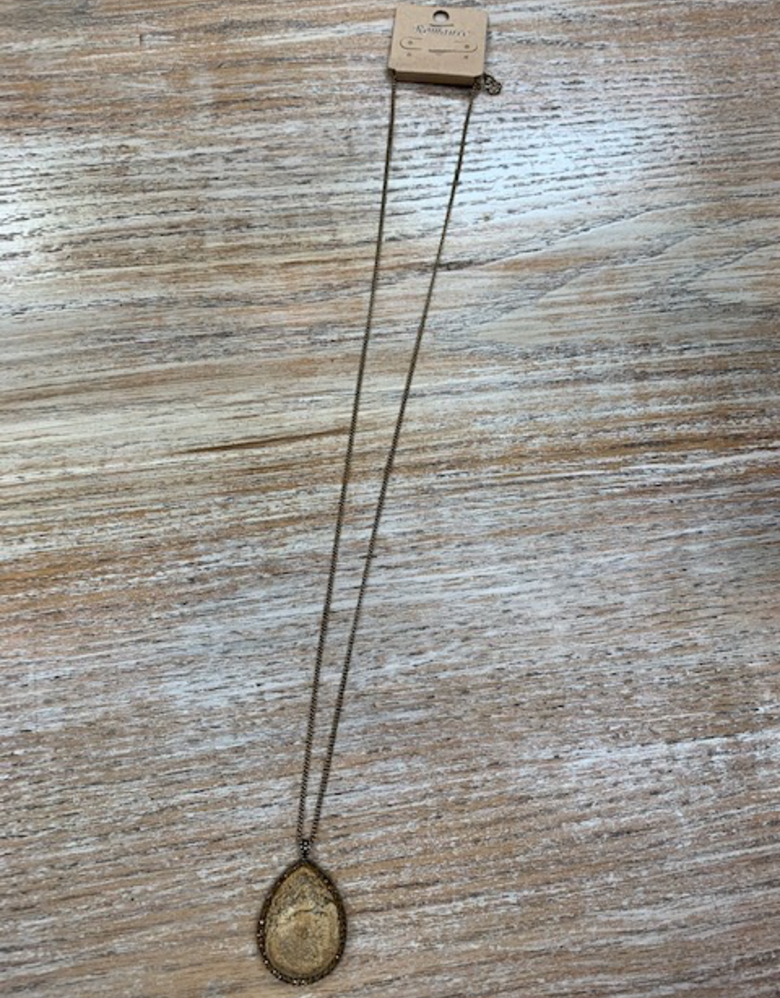 Jewelry Long Stone Gem Necklace