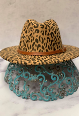 Hat Laurie Leopard Fedora w/ Brown Band