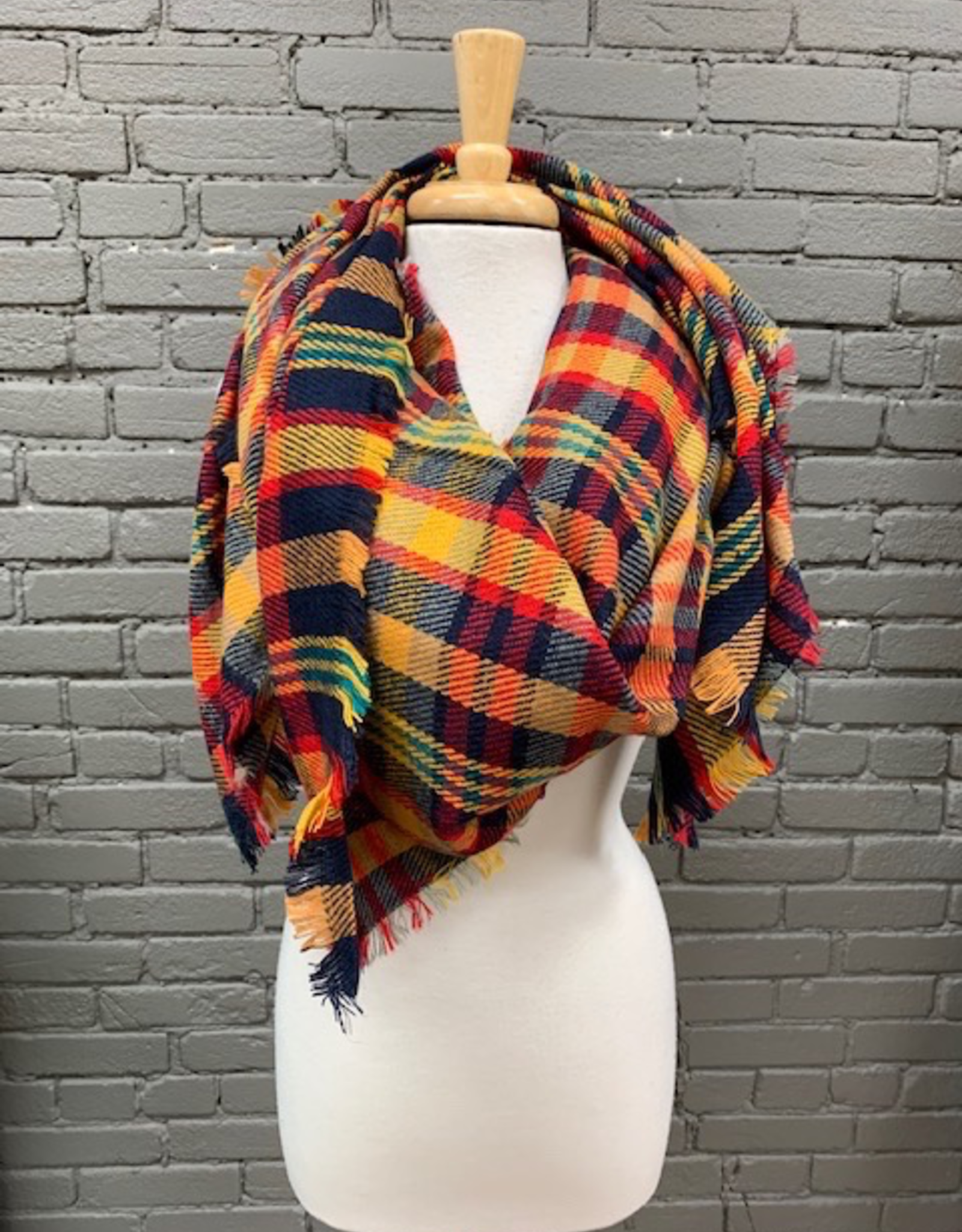 Scarf Checker Plaid Blanket Scarf