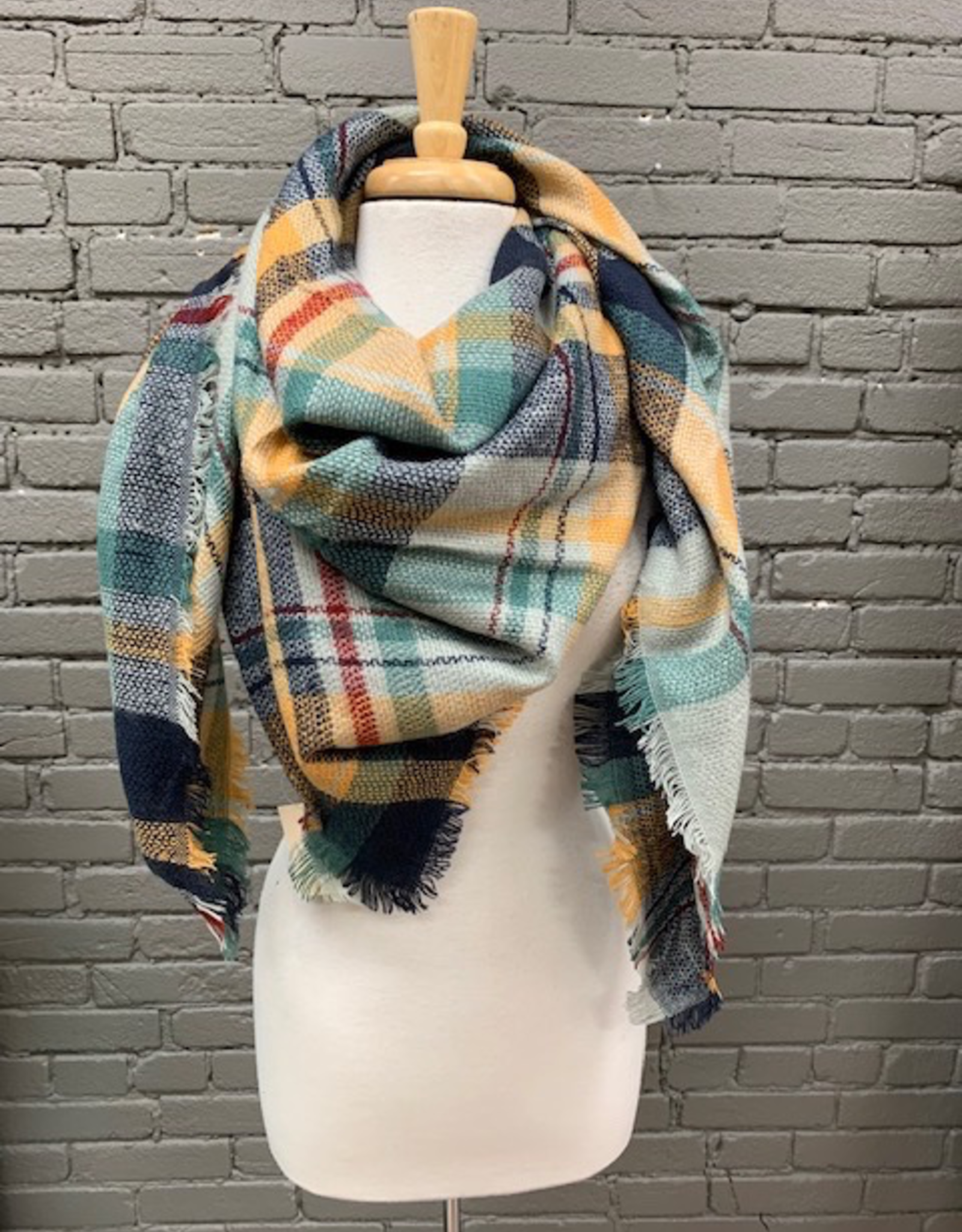 Scarf Checker Plaid Blanket Scarf