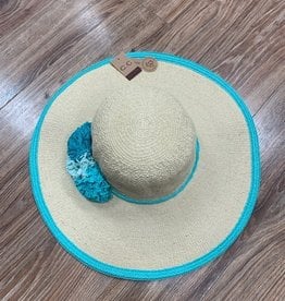 Hat Flower Straw Floppy Hat