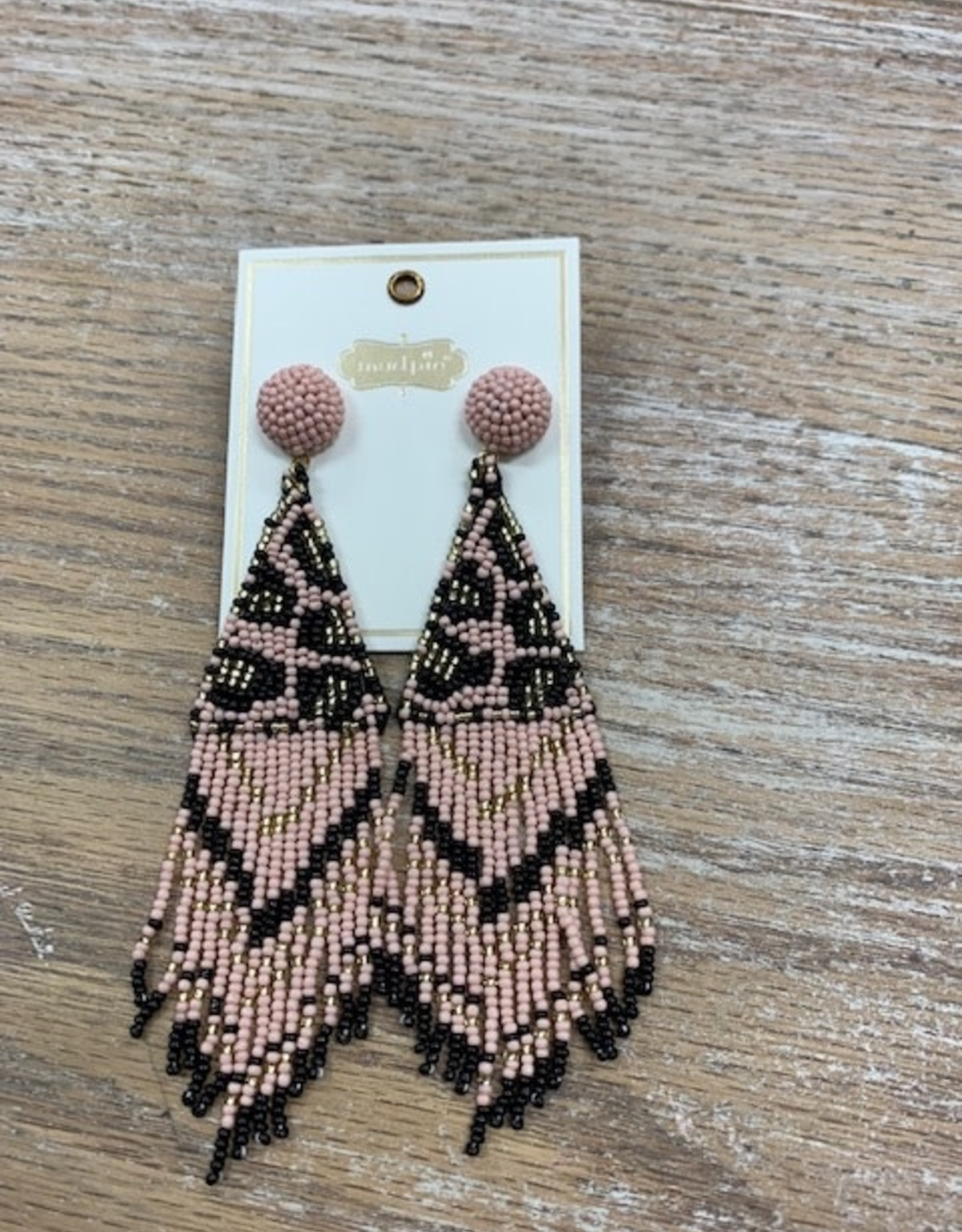 Beaded leopard sale earrings