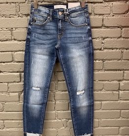 Jean Stella Low Rise Rip Ankle Skinny Jeans