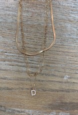Jewelry Multi Chain Initial Necklace