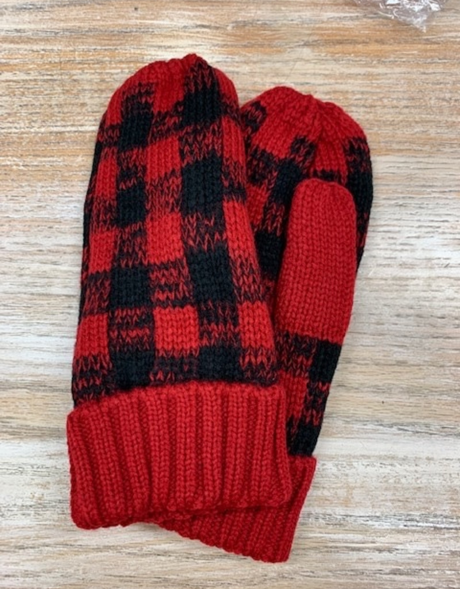 Mittens Red Buffalo Plaid Mittens