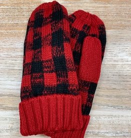 Mittens Red Buffalo Plaid Mittens