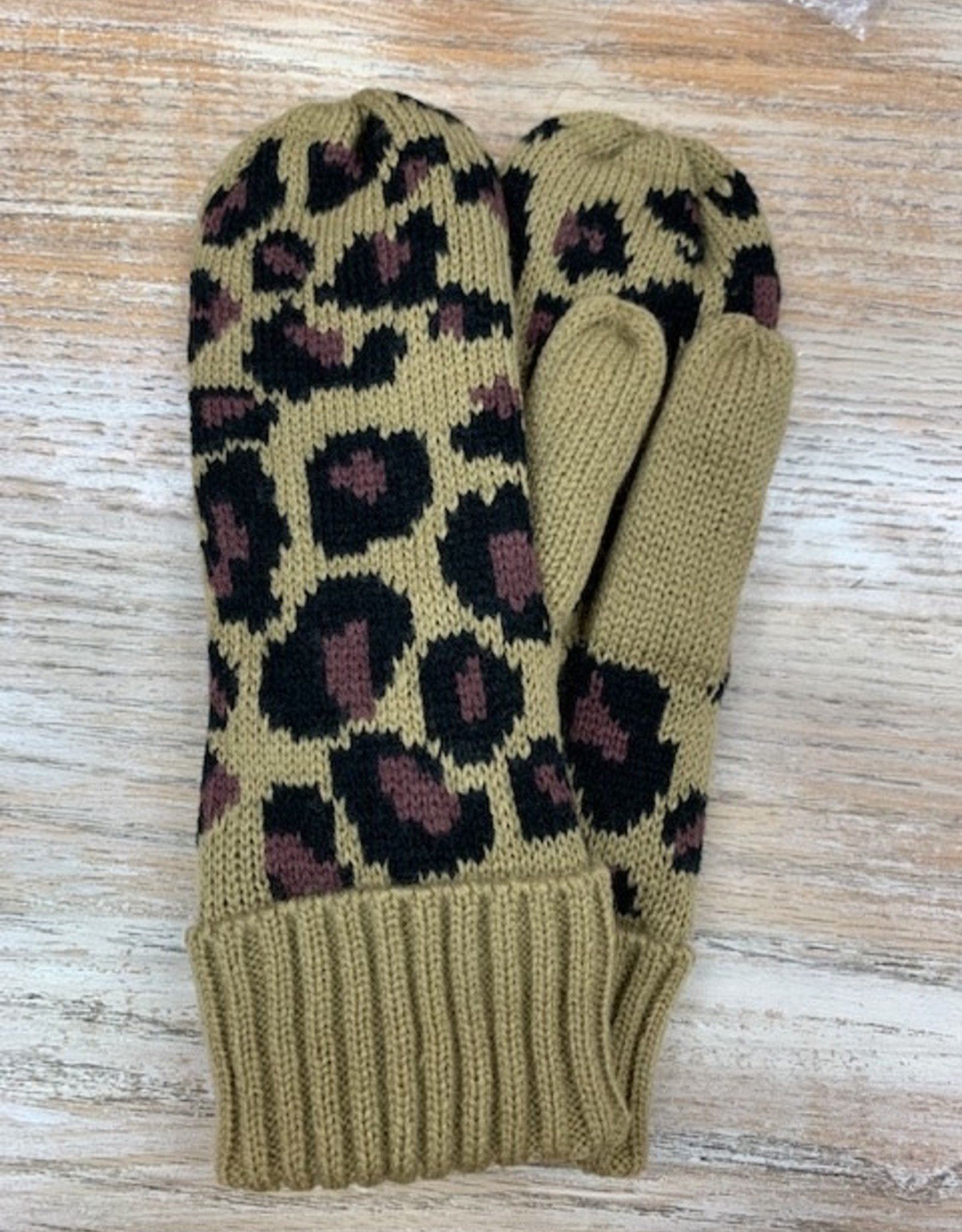 Mittens Leopard Knit Mittens