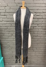 Scarf Grey Long Scarf w/ Fringe