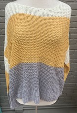 Sweater Deanna mustard and gray sweater