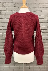 Sweater Ireland Open Knit Bubble Sleeve Sweater