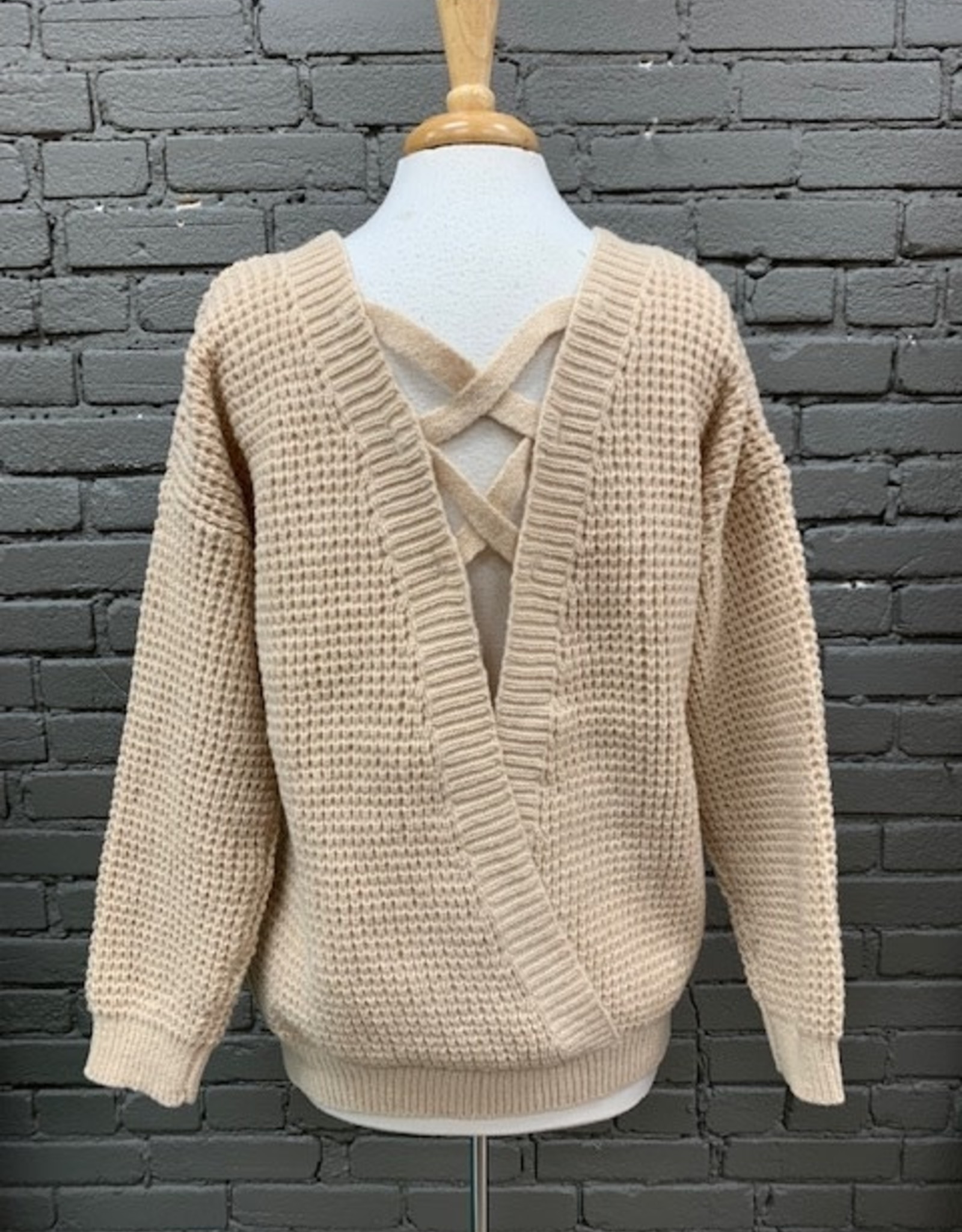 criss cross back sweater