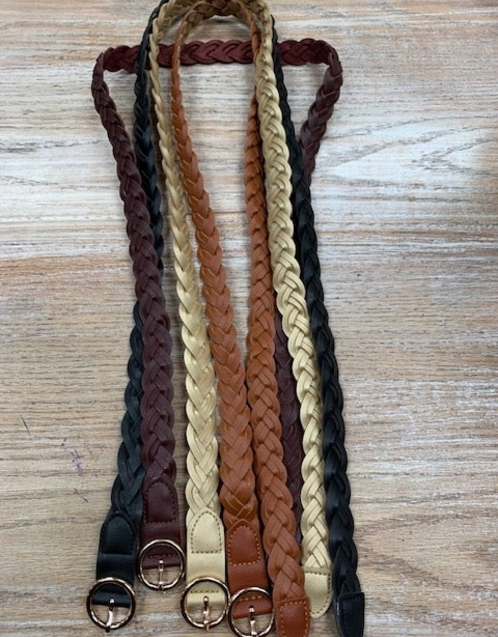 Belt Assorted Braided Belt w/ Gold Buckle