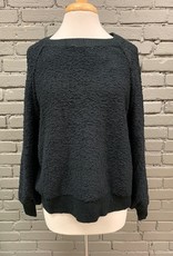 Sweater Makayla Black Puff Sleeve Sweater
