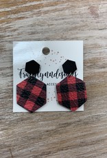 Jewelry TLD Plaid Hexagon Red