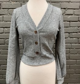 Long Sleeve Jamie Ribbed Button LS