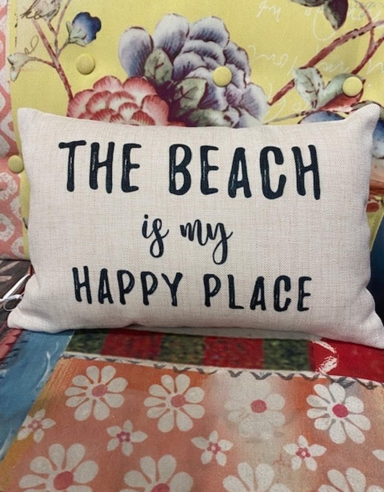 Pillow The beach is my happy place pillow