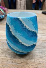 Cup Silicone Wine Cup- Ocean Blue