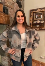 Miranda Pink Grey Aztec Jacket - Glitz 