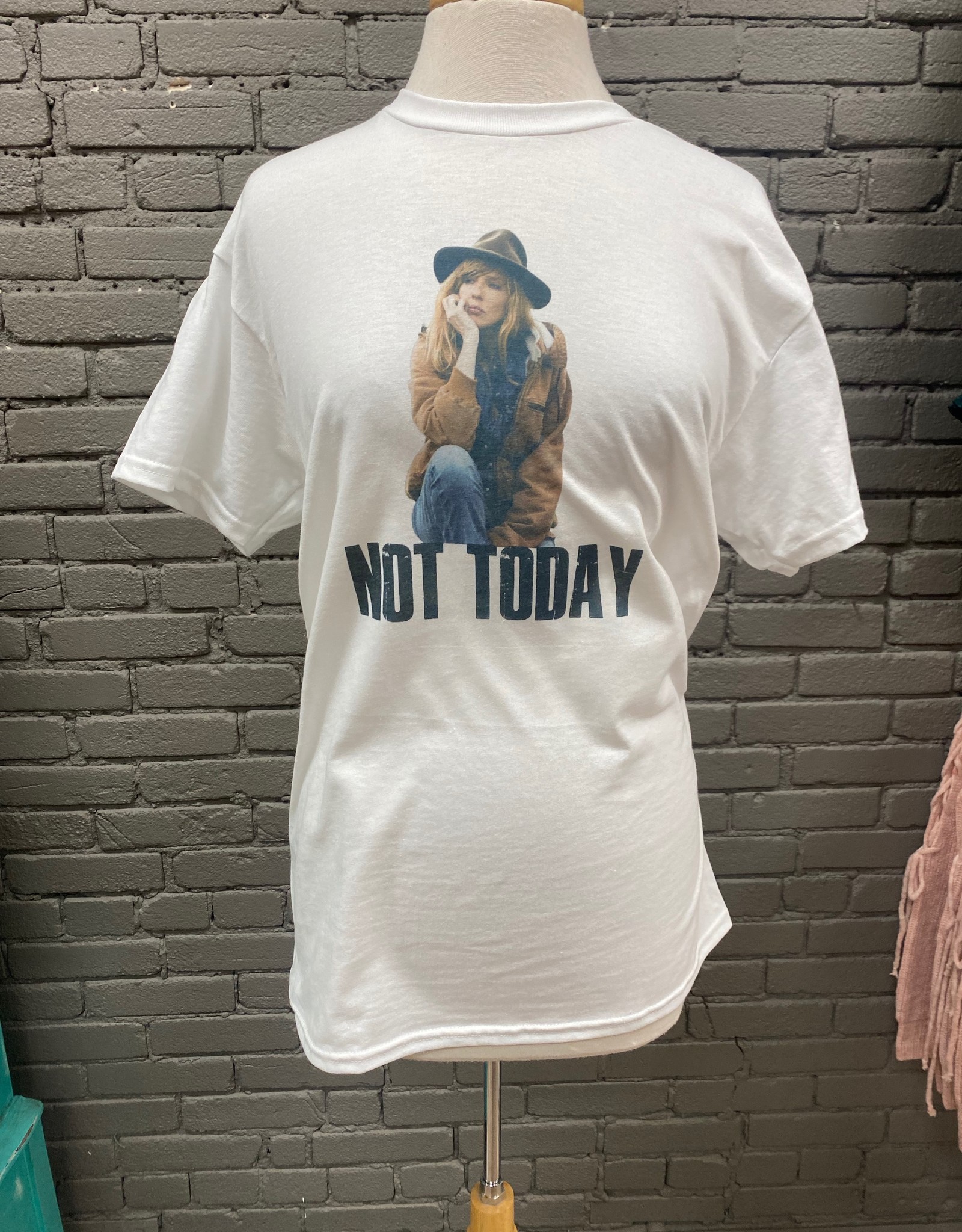 Shirt Beth Not Today white graphic tee