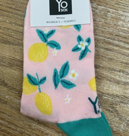 Socks Women’s Crew Socks,LemonsPink