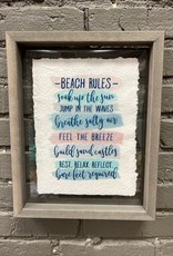 Decor Beach Rules Wooden Sign