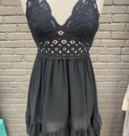 Dress Trinity Black lace cami dress