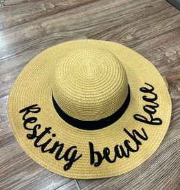 Hat CC Straw Hat Resting Beach Face