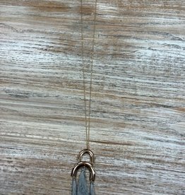 Jewelry Long Gold Arch Tassel Necklace