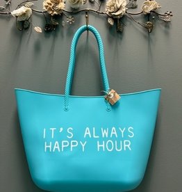 Bag Happy Hour Blue Silicone Cooler Tote