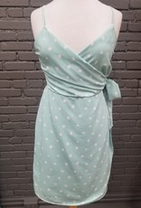 Dress Kira mint polka-dot mini dress