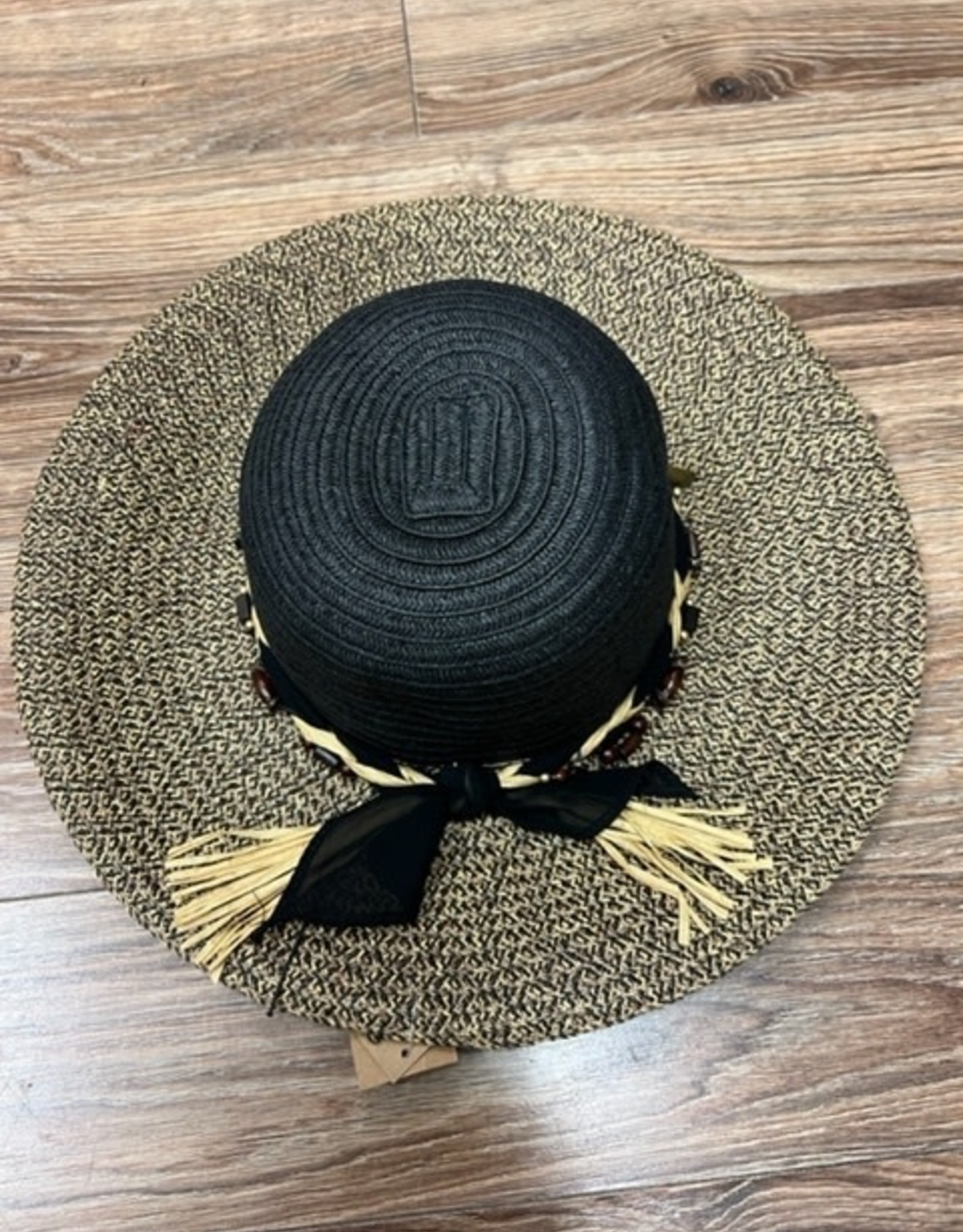 Hat TwoTone Straw Hat w/ Braided Details