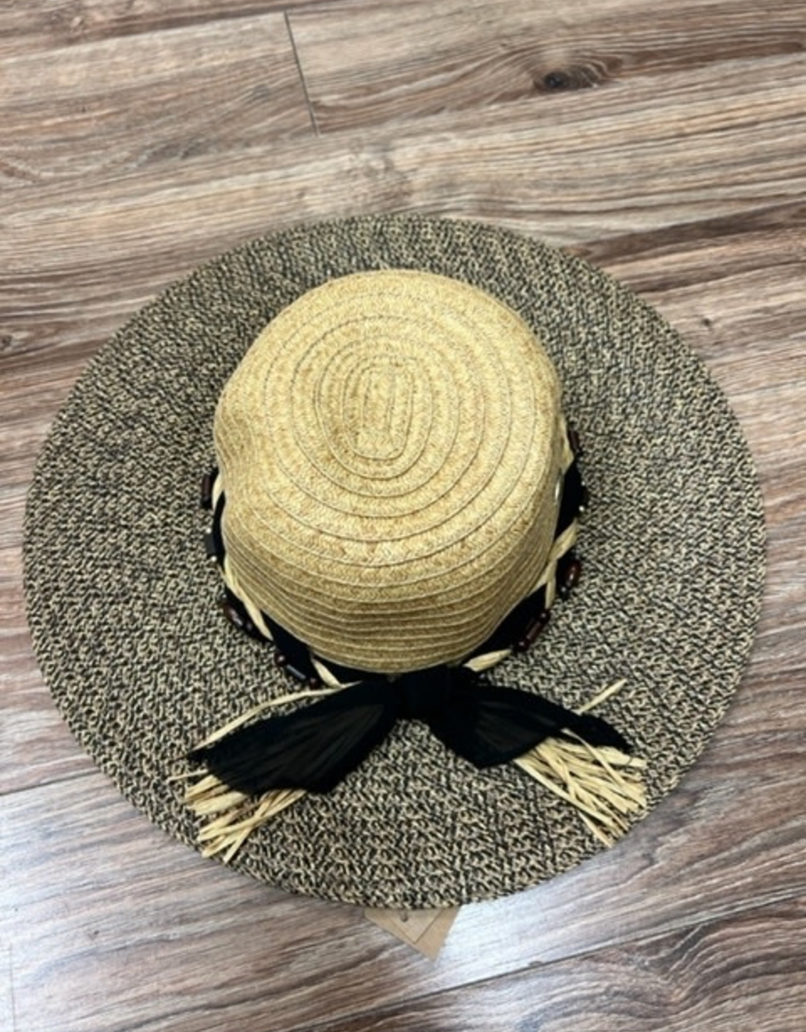 Hat TwoTone Straw Hat w/ Braided Details