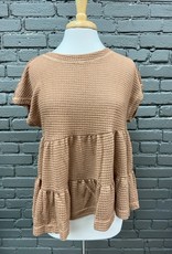 Top Margaret Tiered Waffle Knit Top