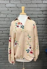 Blouse Kierra floral wrap blouse w/ buttons